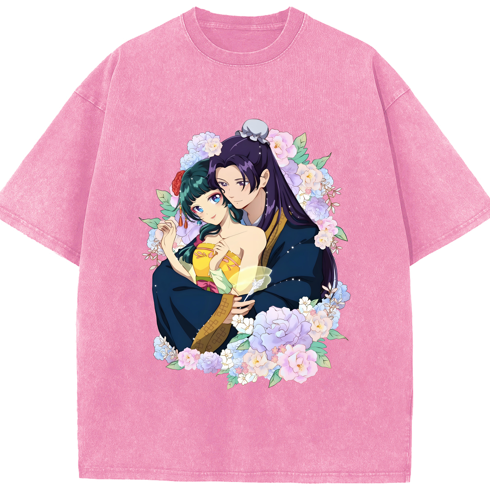 （画像用） 薬屋のひとりごと The Apothecary Diaries 綿100% ヴィンテージ風 半袖Tシャツ（フロントプリント）
